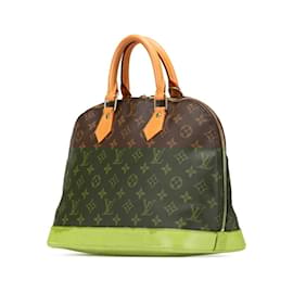 Louis Vuitton-Louis Vuitton Monogram Alma PM Handbag-Brown,Black,Monogram