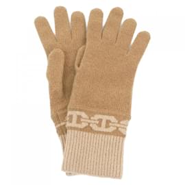 Hermès-Hermes Brown Cashmere Gloves-Brown