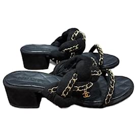 Chanel-Chanel black mules 36-Black