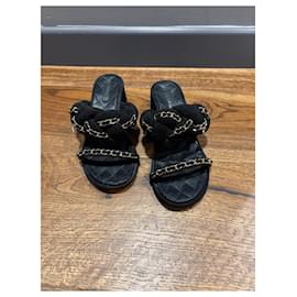 Chanel-Chanel black mules 36-Black