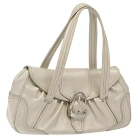 Céline-CELINE Hand Bag Leather Silver tone Auth 116558-Other