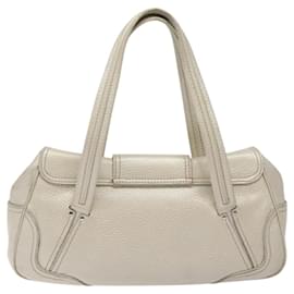 Céline-CELINE Hand Bag Leather Silver tone Auth 116558-Other