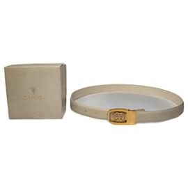 Gucci-GUCCI Belts T.cm 95 Leather-White
