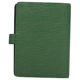 Louis Vuitton-LOUIS VUITTON Epi Agenda MM Day Planner Cover Green R20044 LV Auth 118371-Green