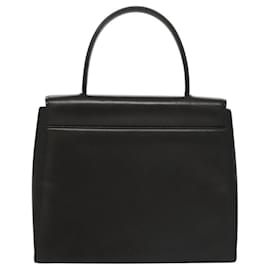 Givenchy-GIVENCHY Hand Bag Leather Black Auth yk17882-Black
