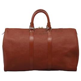 Louis Vuitton-LOUIS VUITTON Epi Keepall 45 Boston Bag Kenya Brown M42973 LV Auth 117698-Other