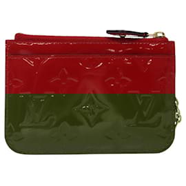 Louis Vuitton-LOUIS VUITTON Vernis Pochette Cles NM Coin Purse Red M91669 LV Auth 117504AM-Red