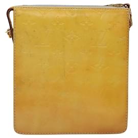 Louis Vuitton-LOUIS VUITTON Monogram Vernis Motto Accessory Pouch Gray M91030 LV Auth 118033-Grey
