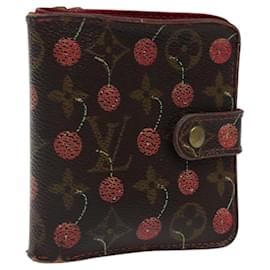 Louis Vuitton-LOUIS VUITTON Monogram Cherry Compact Zip Bifold Wallet M95005 LV Auth 116582-Monogram