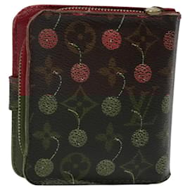 Louis Vuitton-LOUIS VUITTON Monogram Cherry Compact Zip Bifold Wallet M95005 LV Auth 116582-Monogram