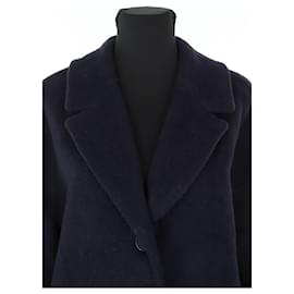 Tara Jarmon-Wool coat-Blue