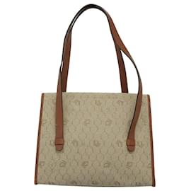 Christian Dior-Christian Dior Honeycomb Canvas Shoulder Bag Beige Gold Auth BA1146-Beige,Golden