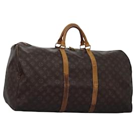 Louis Vuitton-LOUIS VUITTON Monogram Keepall 60 Boston Bag M41422 LV Auth BD1587-Monogram