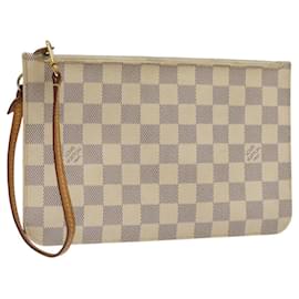 Louis Vuitton-LOUIS VUITTON Pouch Neverfull MM Damier Azur Auth LV 118236-Outro