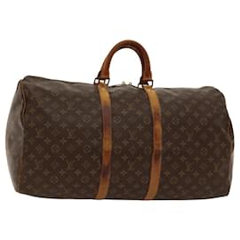 Louis Vuitton-LOUIS VUITTON Monogram Keepall 55 Boston Bag M41424 LV Auth yk17831-Monogram