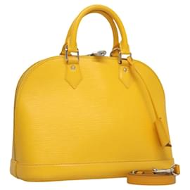 Louis Vuitton-LOUIS VUITTON Epi Alma PM Hand Bag Citron M40619 LV Auth 118290-Golden
