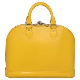 Louis Vuitton-LOUIS VUITTON Epi Alma PM Hand Bag Citron M40619 LV Auth 118290-Golden