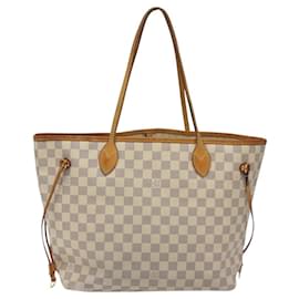 Louis Vuitton-LOUIS VUITTON Damier Azur Neverfull MM Tote Bag N41605 LV Auth MX299-Other
