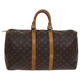 Louis Vuitton-LOUIS VUITTON Monogram Keepall 45 Boston Bag M41428 LV Auth EC366-Monogram