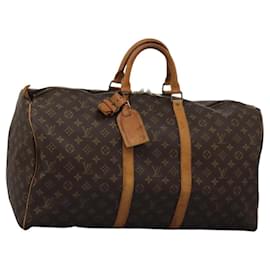 Louis Vuitton-LOUIS VUITTON Monogram Keepall 55 Boston Bag M41424 LV Auth MX261-Monogram