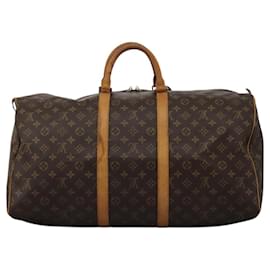 Louis Vuitton-LOUIS VUITTON Monogram Keepall 55 Boston Bag M41424 LV Auth MX261-Monogram