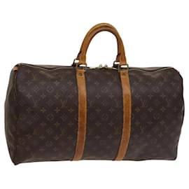 Louis Vuitton-LOUIS VUITTON Monogram Keepall 50 Boston Bag M41426 LV Auth 117528-Monogram