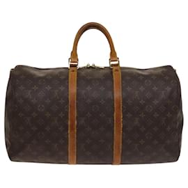 Louis Vuitton-LOUIS VUITTON Monogram Keepall 50 Boston Bag M41426 LV Auth 117528-Monogram