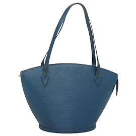 LOUIS VUITTON Epi Saint Jacques Bolsa de Compras de Ombro Azul M52275 LV Auth BA1323 Azul