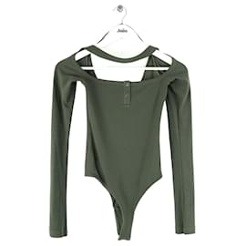 Courreges Top de algodón caqui Caqui