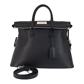 Maison Martin Margiela-Sac à main en cuir noir Maison Margiela 5AC-Noir