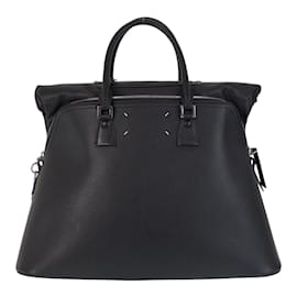 Maison Martin Margiela-Sac à main en cuir noir Maison Margiela 5AC-Noir