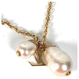 Louis Vuitton-Louis Vuitton LV logo Necklace-Gold hardware