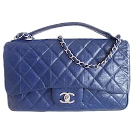 Chanel-Chanel Classic Python Bag-Dark blue
