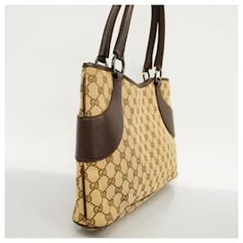 Gucci-Gucci Brown Canvas Tote Bag-Brown