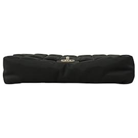 Chanel-Chanel Black Nylon Shoulder Bag-Black
