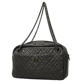 Chanel-Chanel 2.55 Matelasse Shoulder Bag-Black