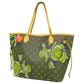 Louis Vuitton-Louis Vuitton Monogram Rose Neverfull MM Tote Bag-Brown