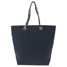 Gucci-Gucci Black GG Canvas Tote Bag-Black