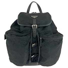 Prada-Prada Tessuto Black Nylon Rucksack-Black