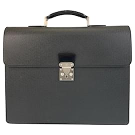 Louis Vuitton-Louis Vuitton Taiga Moscova Briefcase-Black,Grey