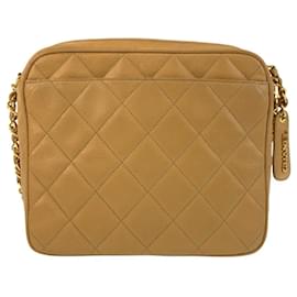 Chanel-Chanel Vintage Coco Mark Turnlock Shoulder Bag-Beige