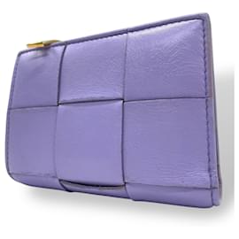Bottega Veneta-Bottega Veneta Purple Bi-fold Wallet-Purple