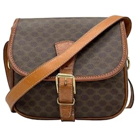Céline-Celine Macadam Shoulder Bag-Brown