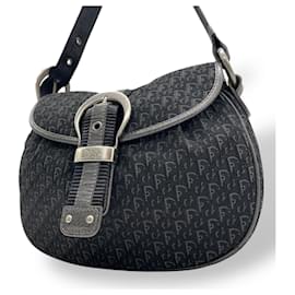 Christian Dior-Christian Dior Trotter Shoulder Bag-Brown,Black