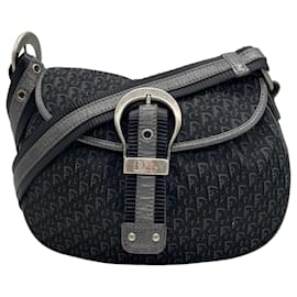 Christian Dior-Christian Dior Trotter Shoulder Bag-Brown,Black
