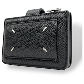 Maison Martin Margiela-Maison Margiela Black Leather Coin Purse-Black
