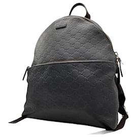 Gucci-Gucci Guccissima Shima Leather Backpack-Black