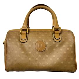 Fendi-Fendi Vintage Zucca Pattern Mini Boston Bag-Beige