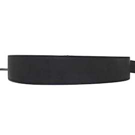 Hermès-Hermes Kara Black Leather Sash Belt-Black