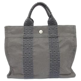 Hermès-Sac à main Hermes Air Line Tote Bag PM en gris-Marron
